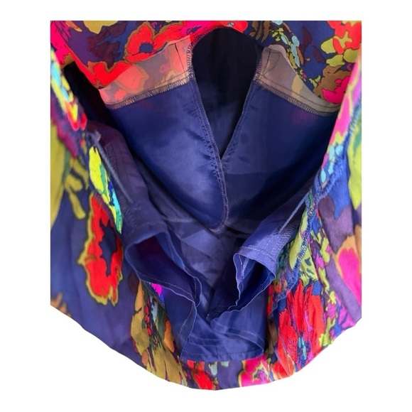 J. Crew Jules Silk Long Sleeve Floral Shift Mini Dress Size 2 - As Seen on Drew - Picture 7 of 13